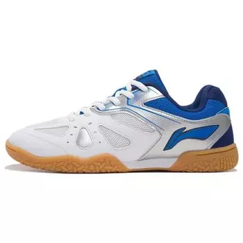 Li-Ning Удобные спортивные амортизирующие нескользящие износостойкие низкие кроссовки женские кроссовки белые синие APTP006-1 36