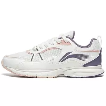 Li-Ning Удобные тканевые кожаные амортизирующие нескользящие износостойкие дышащие легкие низкие кроссовки для бега женские кроссовки ARSS064-3 35