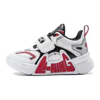Li Ning удобные универсальные амортизирующие кроссовки с низким верхом для бега детские кроссовки стандартные-белые YKNT140-1 25