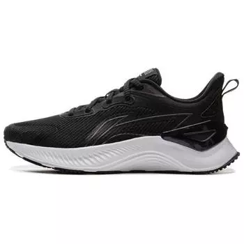 Li-Ning Удобные Универсальные Амортизирующие Нескользящие Износостойкие Низкие Повседневные Кроссовки для Бега Женские кроссовки Черные Белые Фиолетовые ARHV022-2 36