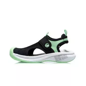 Li Ning Удобные универсальные детские сандалии Детские сандалии Черный Зеленый YKKR006-1 25