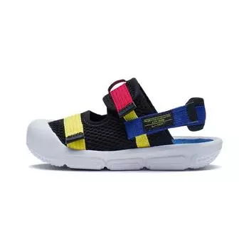 Li Ning Удобные универсальные детские сандалии Детские сандалии Черный Синий YKKS004-3 25