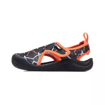 Li Ning Удобные универсальные детские сандалии Детские сандалии Черный Оранжевый YKKQ018-13 25
