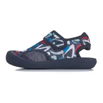 Li Ning Удобные универсальные дышащие детские сандалии Детские сандалии Сине-серые YKUQ042-1 33