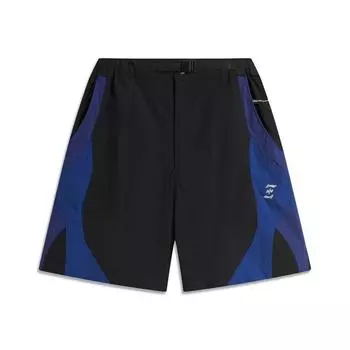 Li Ning удобные универсальные дышащие прямые спортивные шорты мужские шорты синие AKSU839-4 L