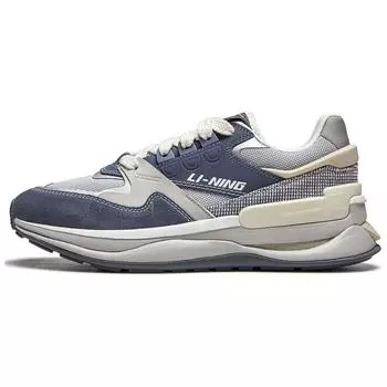 Li Ning Удобные Универсальные Модные Нескользящие Износостойкие Кроссовки Rebound Low Top Повседневные Кроссовки Мужские Кроссовки Сине-Серые AGCU079-3 43