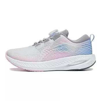 Li Ning удобные универсальные нескользящие износостойкие детские кроссовки детские кроссовки антарктическо-серые персиково-цветочно-розовые YKFT072-8 35