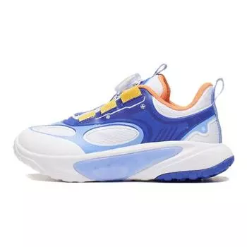 Li Ning удобные универсальные нескользящие низкие детские кроссовки для бега детские кроссовки белые синие YKNT114-5 28