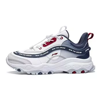 Li Ning удобные универсальные нескользящие износостойкие низкие кроссовки для бега детские кроссовки белые синие YKCT156-17 33