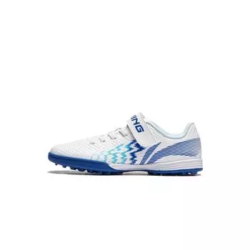 Li Ning Удобные универсальные низкие детские футбольные бутсы Детская обувь Белый Синий YKGU008-11 33