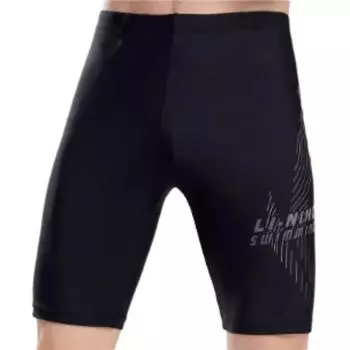 Li-Ning Удобные универсальные плавки с буквенным принтом мужские плавки черные LNKW028-1 M