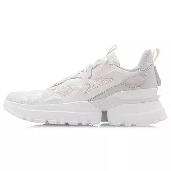 Li-Ning Удобные универсальные поддерживающие низкие повседневные туфли женские кроссовки шампанского-белого цвета AGLQ062-3 35
