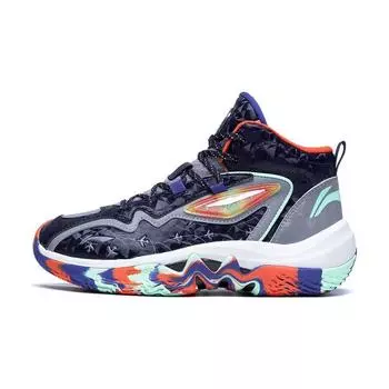 Li Ning удобные универсальные прочные детские баскетбольные кроссовки детские кроссовки фиолетово-синие YKBS112-1 41