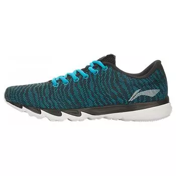 Li-Ning Удобные универсальные прочные легкие низкие кроссовки для бега мужские кроссовки черные синие ARBT039-2 42