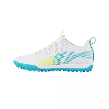 Li-Ning Удобный анти-кик TF (Резиновые шипы) Амортизирующие нескользящие прочные футбольные бутсы мужские футбольные бутсы белые синие YSTU013-1 39