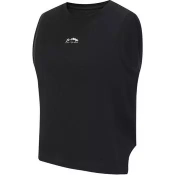 Li Ning Удобный дышащий свободный жилет с круглым вырезом и надписью Женские топы Черный AVSU446-1 L