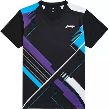 Li-Ning Удобный повседневный пуловер, дышащий бадминтонный костюм, унисекс, спортивная одежда, черный AAYU235-1 XS