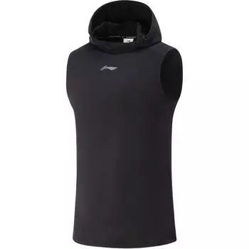 Li Ning Удобный Простой Спортивный Повседневный Жилет с Капюшоном Мужской Жилеты Черный AVSV019-1 L