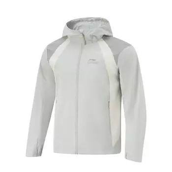 Li Ning Удобный Теплый Спортивный Ветрозащитный Худи с Молнией Мужская Верхняя Одежда Серый AFDUC39-2 L
