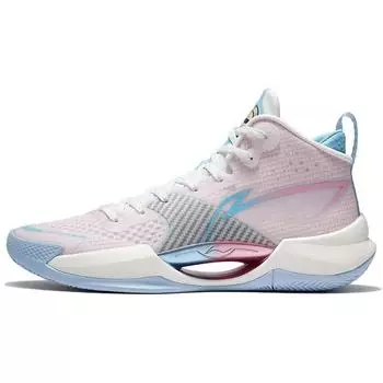 Li-Ning Ультралегкая серия из ткани, синтетической кожи, ТПУ, амортизация, нескользящая, износостойкая, дышащая, поддержка, баскетбольные кроссовки среднего размера ABAT115-1 44