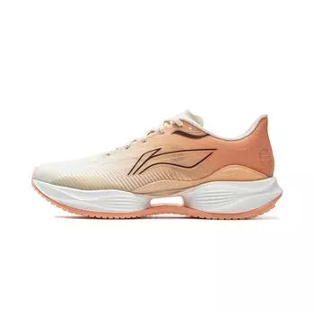 Li Ning Ultra Light 22 Racing Легкие Амортизирующие Кроссовки для Бега Женские Кроссовки Белый Оранжевый ARBV002-40 35