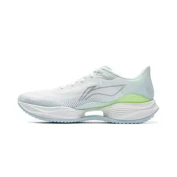 Li Ning Ultra Light 22 Racing Легкие Амортизирующие Кроссовки для Бега Мужские Кроссовки Белый Зеленый Серый ARBV001-22 45