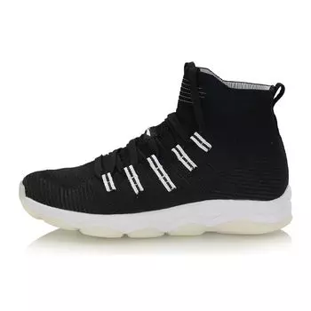 Li-Ning Unbounded цельные дышащие высокие спортивные туфли женские кроссовки черные AFJP036-2 35