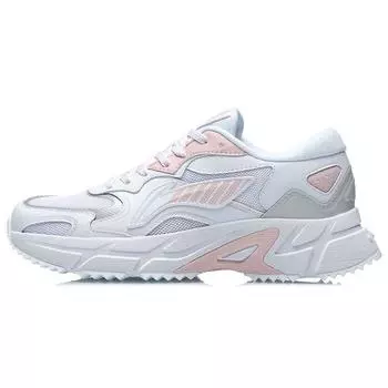Li-Ning Универсальные удобные дышащие легкие низкие кроссовки для бега женские кроссовки белые ARLR004-3 36