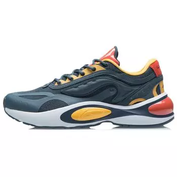 Li Ning V8 спортивные амортизирующие нескользящие износостойкие низкие кроссовки для бега мужские кроссовки темно-синие ARHR039-4 40
