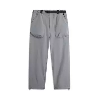 Li-Ning Versatile Breathable Mid-Rise Solid Color Casual Pants Men bottoms Gray AKXU647-1 M