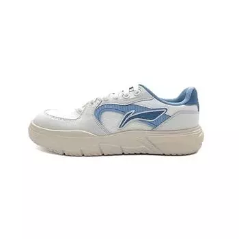 Li-Ning Versatile Fashion Non-Slip Lightweight Breathable Low-Top Skate Shoes Men Sneakers White Gray Blue AGCV073-2 39