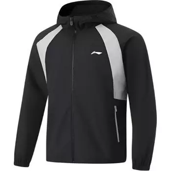 Li Ning Весенняя Фитнес Серия Удобный Дышащий Свободный Повседневный Спортивный Ветрозащитный Мужской Верхняя одежда AFDU315-5 M