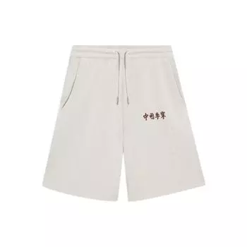 Li-Ning Vital Essential однотонные вышитые свободные прямые шорты мужские плавки серые AKSSA87-3 M