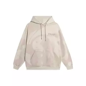 Li Ning Vital Essential Printed Loose Pullover Hoodie Unisex hoodies Swan-White AWDSC73-2 XXL