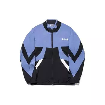 Li Ning Vital Series Color Block свободный крой стойка воротник спортивная куртка мужская куртка черный синий белый AJDT761-3 L