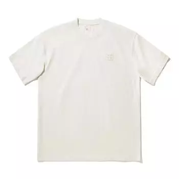 Li Ning Vital Series Однотонная футболка с круглым вырезом, удобная, дышащая, свободного кроя, с коротким рукавом, унисекс, жемчужно-белая AHSU925-3 2XL