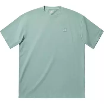 Li Ning Vital Series Однотонная футболка свободного кроя с круглым вырезом и короткими рукавами Унисекс Топы Озерно-голубой AHSU925-4 M