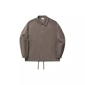 Li Ning Vital Series однотонная повседневная свободная куртка с воротником-поло унисекс грибно-коричневая AFDU261-2 S