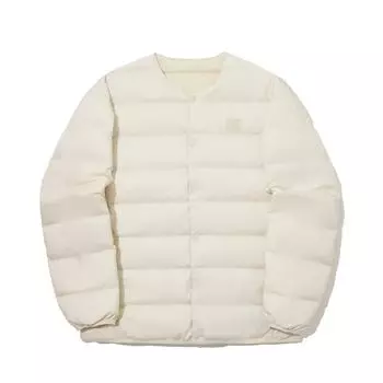Li Ning Vital Series Однотонная Свободная Куртка Пуховик с V-образным Вырезом и Длинными Рукавами Унисекс Верхняя Одежда Жемчужно-Белый AYMU323-2 M