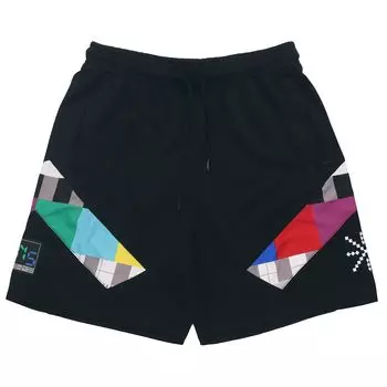 Li-Ning Вязаные спортивные шорты с принтом для соревнований, мужские брюки, черные AAPR349-1 S