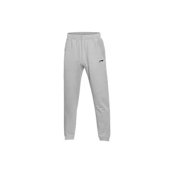 Li-Ning Вышитый логотип спортивные брюки мужские низ светло-серый AKLR561-2 4XL