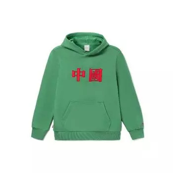 Li-Ning Вышитый спортивный свитер с капюшоном для мужчин, толстовки с капюшоном, зеленый цвет AWDRF23-3 M