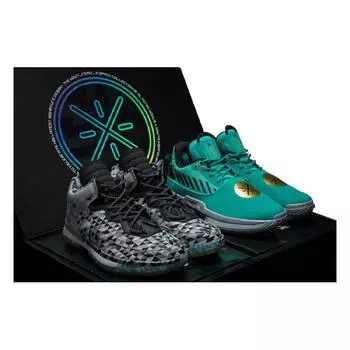 Li-Ning Высокие баскетбольные кроссовки Way Of Wade Remix 4/6 из синтетической кожи и ткани с нескользящим, износостойким и амортизирующим отскоком ABAN079-18 44