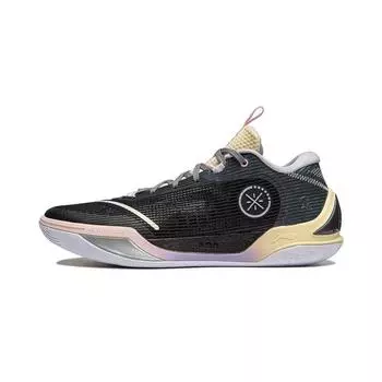 Li Ning Wade 2 Cold Blood Удобные спортивные модные нескользящие износостойкие низкие баскетбольные кроссовки мужские кроссовки черные фиолетовые ABPU017-8 42