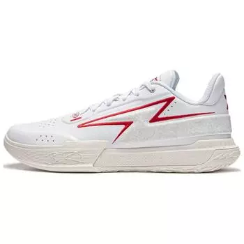 Li Ning Wade Generation Z Удобные минималистичные нескользящие износостойкие низкие баскетбольные кроссовки мужские белые ABPU039-1 45