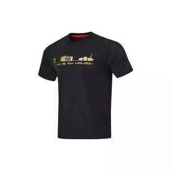 Li-Ning Wade Hall Of Fame Series Удобная спортивная футболка свободного покроя с короткими рукавами Спортивная одежда унисекс черного цвета AHST939-1 L