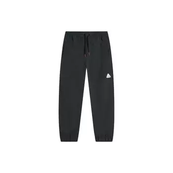 Li Ning Wade Kx Point Series однотонные зауженные трикотажные спортивные брюки унисекс со средней талией, черные AKXT763-1 S