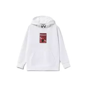 Li Ning Wade Series Casual Loose Pullover Long Sleeve Hoodie Men Hoodies White AWDR393-3 M