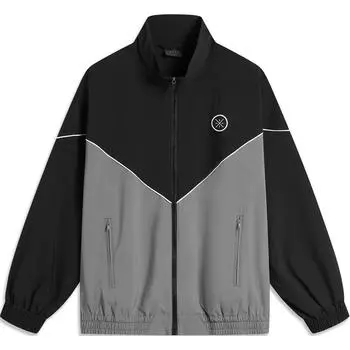 Li Ning Wade Series Куртка-ветровка с длинным рукавом и воротником-стойкой Мужские куртки Черный AFDU657-1 S
