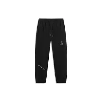 Li-Ning Wade Series Letter Print Cuffed Knitted Sports Pants Men bottoms Black AKYU461-1 S